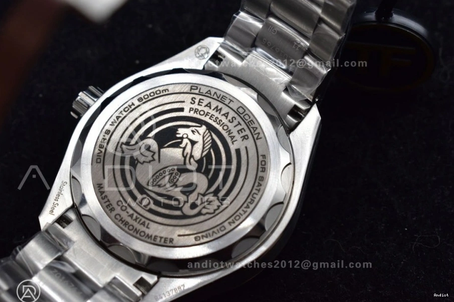 Gray 1:1 SS Seamaster SS A2824 Deep Bracelet Ultra Dial 6000M Edition on Orange Bezel Ceramic TF Best 1111